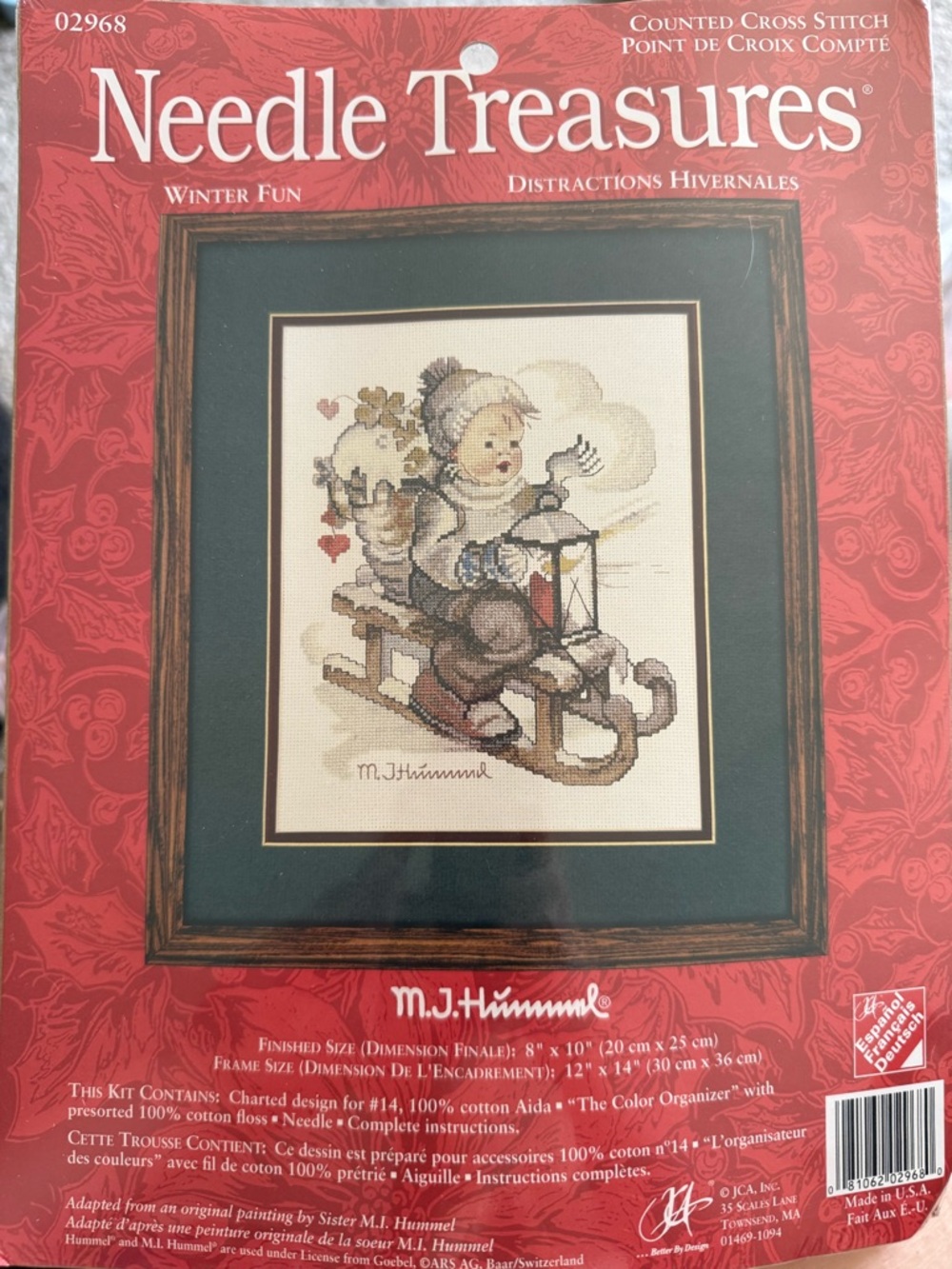 Needle Treasures Winter Fun Cross Stitch Kit - Green & Red Accents